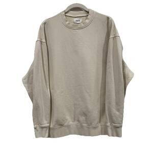 MATE The Label XS/S 100% Organic Cotton Fleece Shrunken Crew Neck Sweatshirt